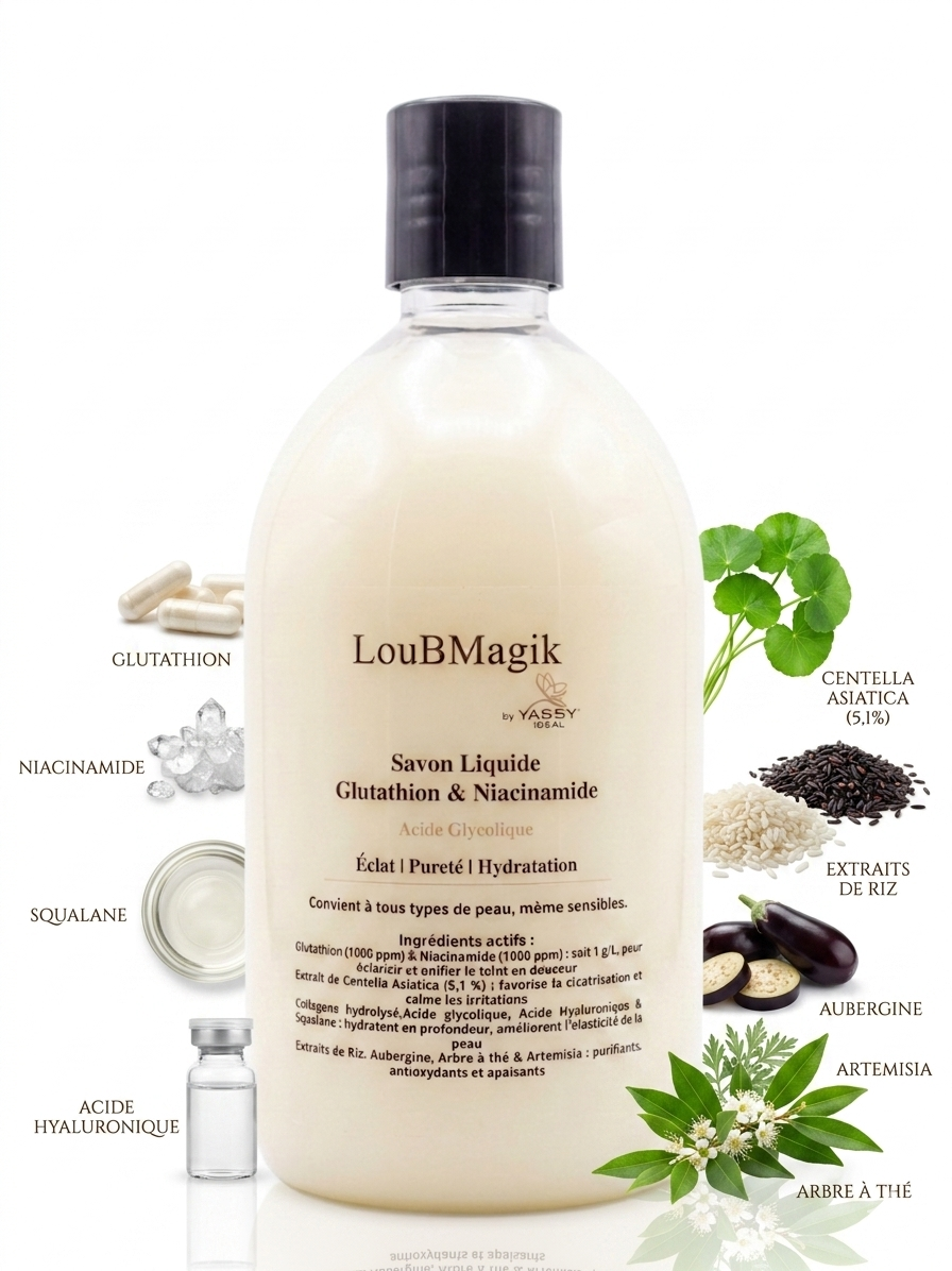 Savon Liquide Glutathion et Niacinamide (LouBMagik by Yassy Idéal)
